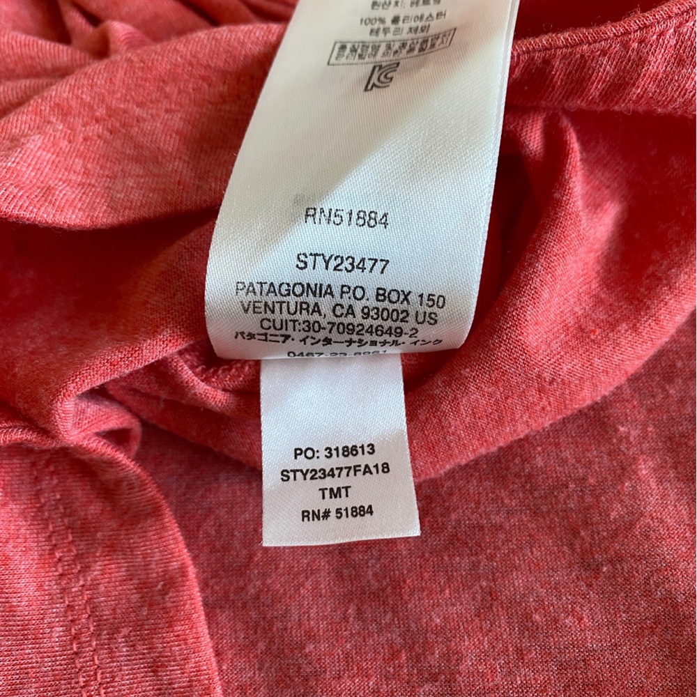Patagonia Orange T-Shirt Top Womens XL Style#23477 - Picture 6 of 7